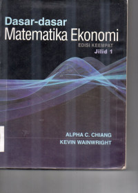 Image of Dasar dasar Matematika Ekonomi